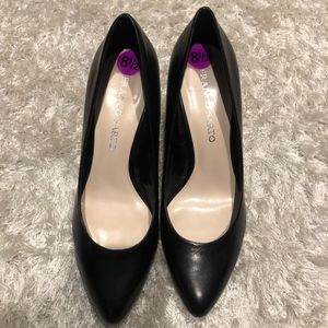 Franco Sarto Black Slip-On Pumps